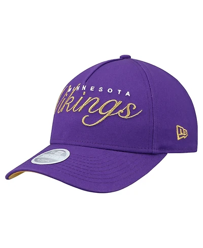 New Era Women's Purple Minnesota Vikings Metallic 9FORTY M-Crown A-Frame Adjustable Hat