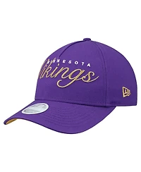 New Era Women's Purple Minnesota Vikings Metallic 9FORTY M-Crown A-Frame Adjustable Hat