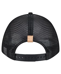 New Era Men's Stone/Black San Francisco Giants Text A-Frame Trucker 9FORTY Hat