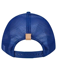New Era Men's Stone/Royal New York Mets Text A-Frame Trucker 9FORTY Hat