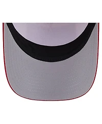 New Era Men's Stone/Red Cincinnati Reds Text A-Frame Trucker 9FORTY Hat
