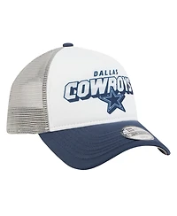 New Era Toddler White/Navy Dallas Cowboys Streak A-Frame 9FORTY Adjustable Hat