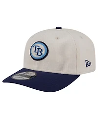 New Era Men's Cream Tampa Bay Rays Loyal 9SEVENTY Adjustable Hat