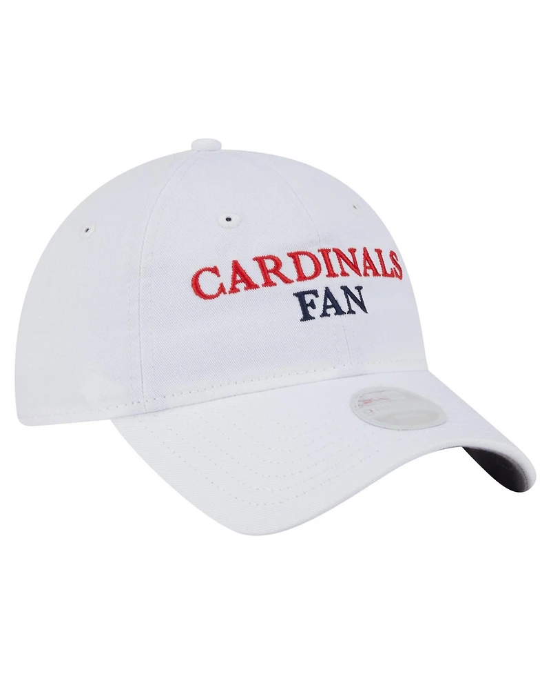 New Era Women's White St. Louis Cardinals Team Fan 9TWENTY Adjustable Hat