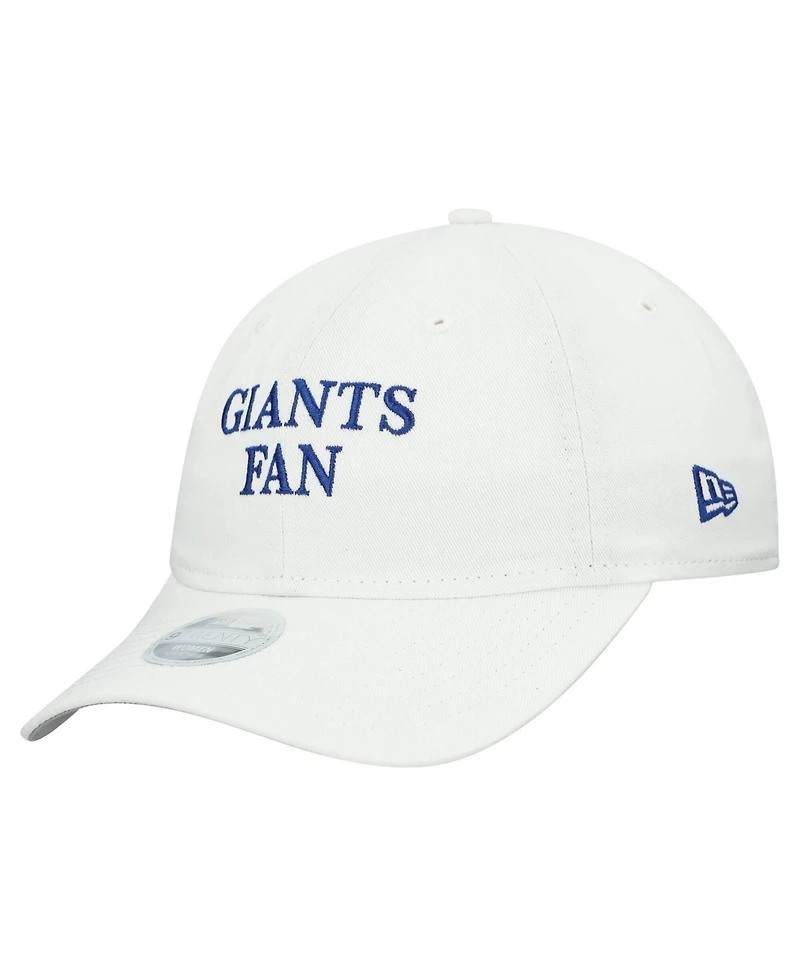 New Era Women's White New York Giants Team Fan 9TWENTY Adjustable Hat