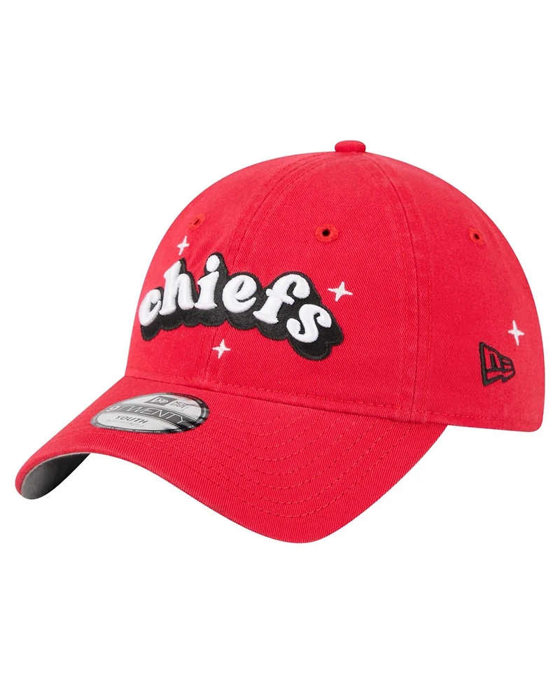 New Era Big Girls Red Kansas City Chiefs Cheer 9TWENTY Adjustable Hat