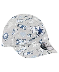 New Era Baby Boys and Girls Gray Dallas Cowboys Animal 9TWENTY Flex Hat