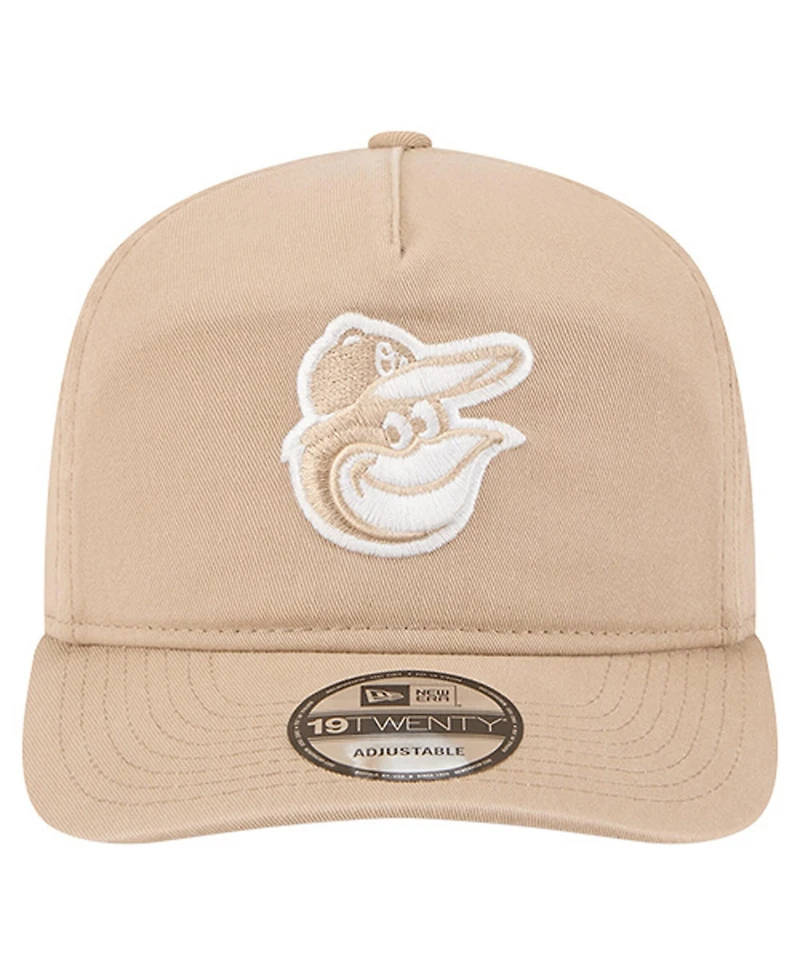 New Era Men's Light Beige Baltimore Orioles Cam 19TWENTY Adjustable Hat