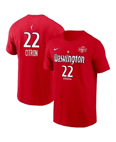 Nike Men's Sonia Citron Red Washington Mystics Explorer Edition Name Number T-Shirt