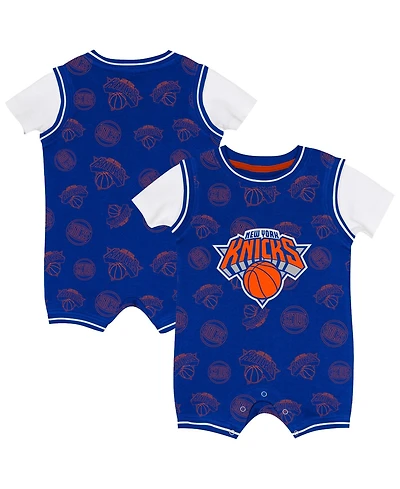 Outerstuff Baby Boys and Girls Blue New York Knicks Logo Mania Bodysuit