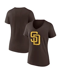 Logo Athletic Women's San Diego Padres V-Neck T-Shirt