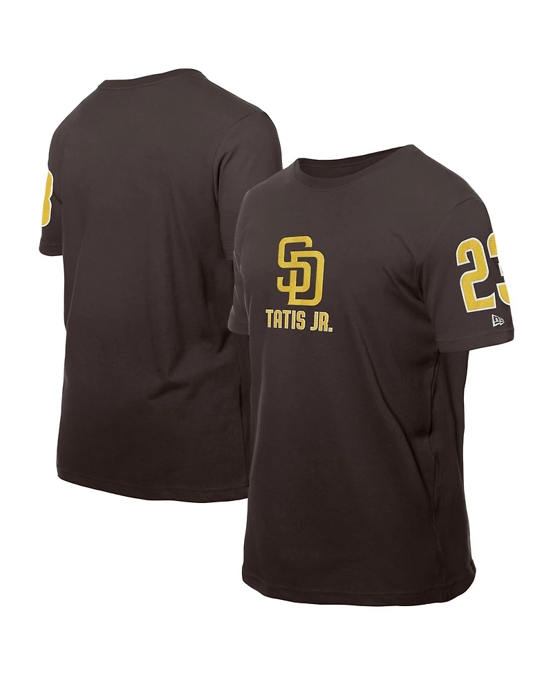 New Era Men's Fernando Tatis Jr. Brown San Diego Padres Design Lab Name Number T-Shirt