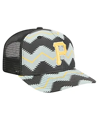 New Era Men's Denim/Black Pittsburgh Pirates Aztec Denim 9SEVENTY Adjustable Hat