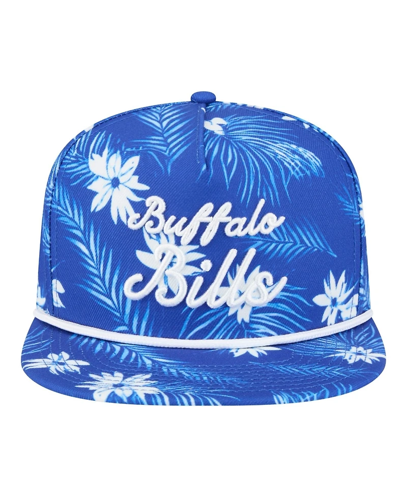 New Era Men's Royal Buffalo Bills Palm Print A-Frame 9FIFTY Snapback Hat