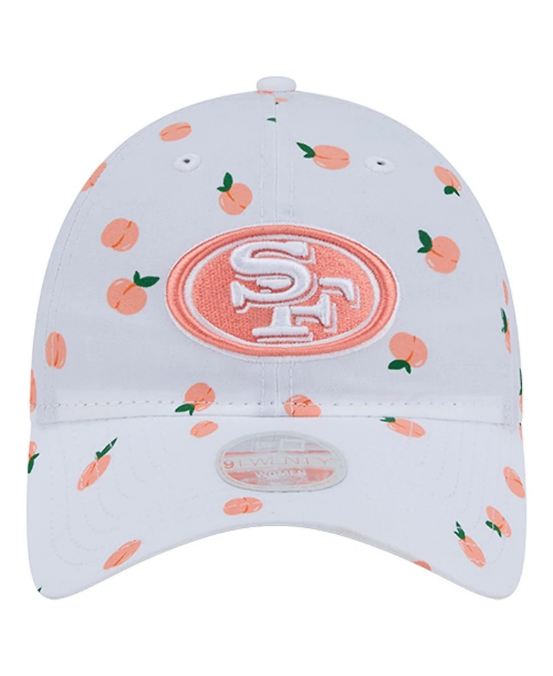 New Era Women's White San Francisco 49ers Fruit Pattern 9TWENTY Adjustable Hat