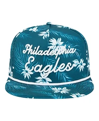 New Era Men's Midnight Green Philadelphia Eagles Palm Print A-Frame 9FIFTY Snapback Hat