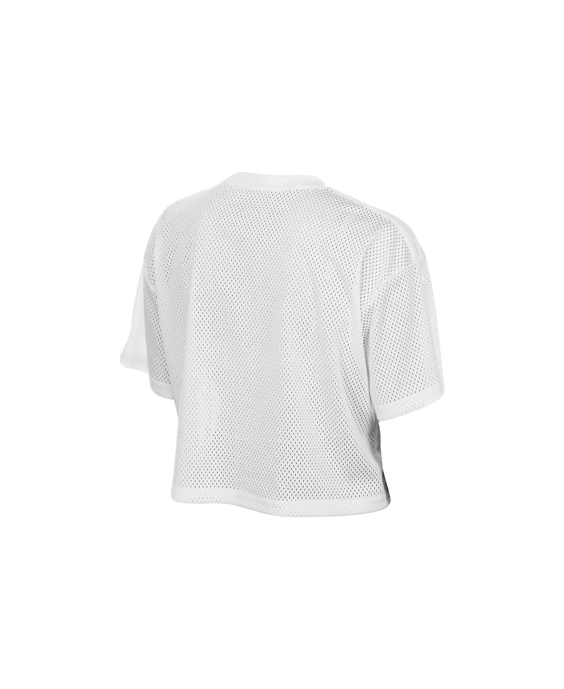 New Era Women's Washington Commanders Cropped Boxy Mesh T-Shirt