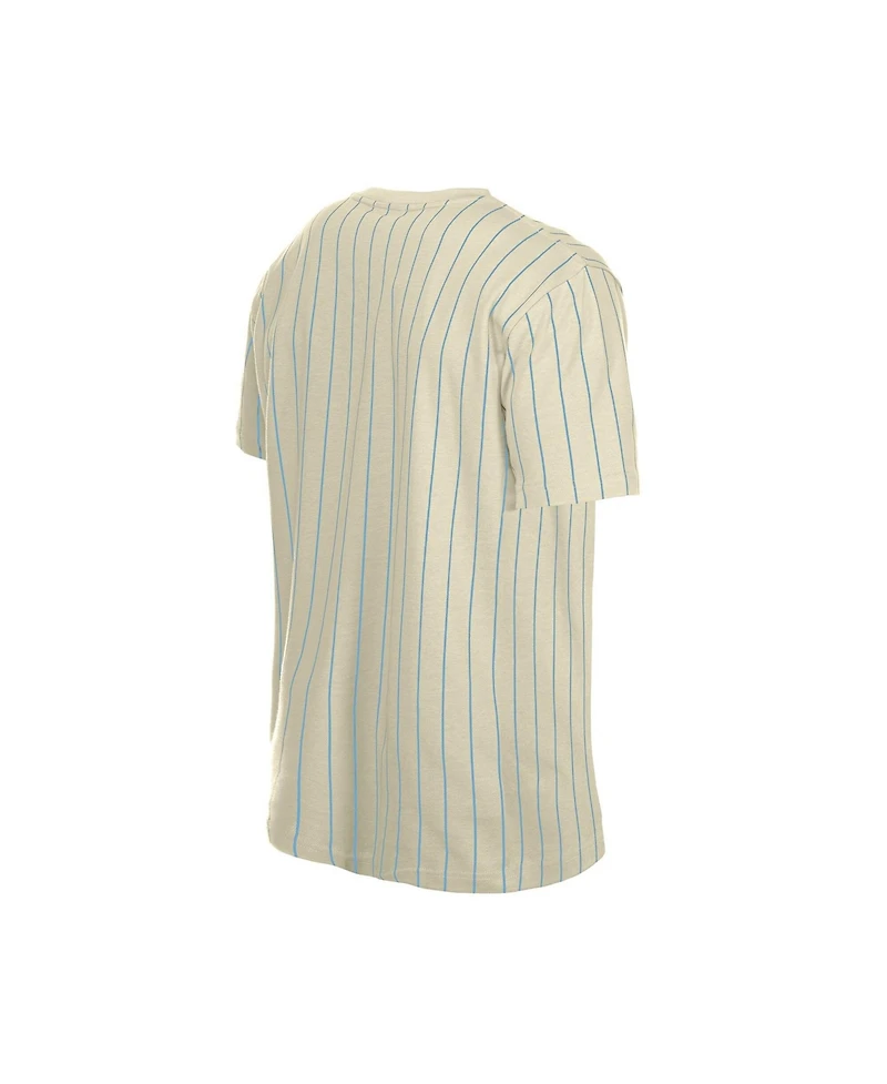 New Era Men's Cream Philadelphia Phillies Throwback Meshback Pinstripe T-Shirt