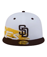 New Era Men's White/Brown San Diego Padres 9FIFTY Snapback Hat