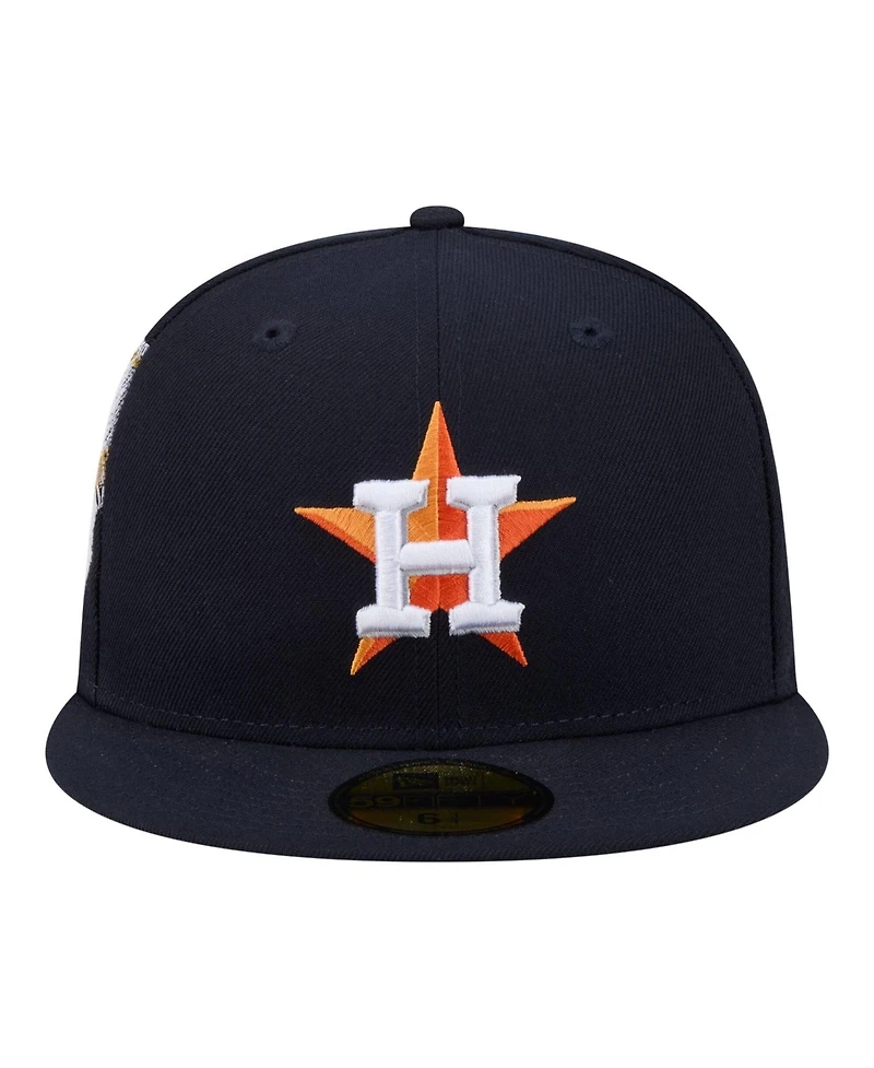 New Era Men's Navy Houston Astros Hidden Hit 59FIFTY Fitted Hat