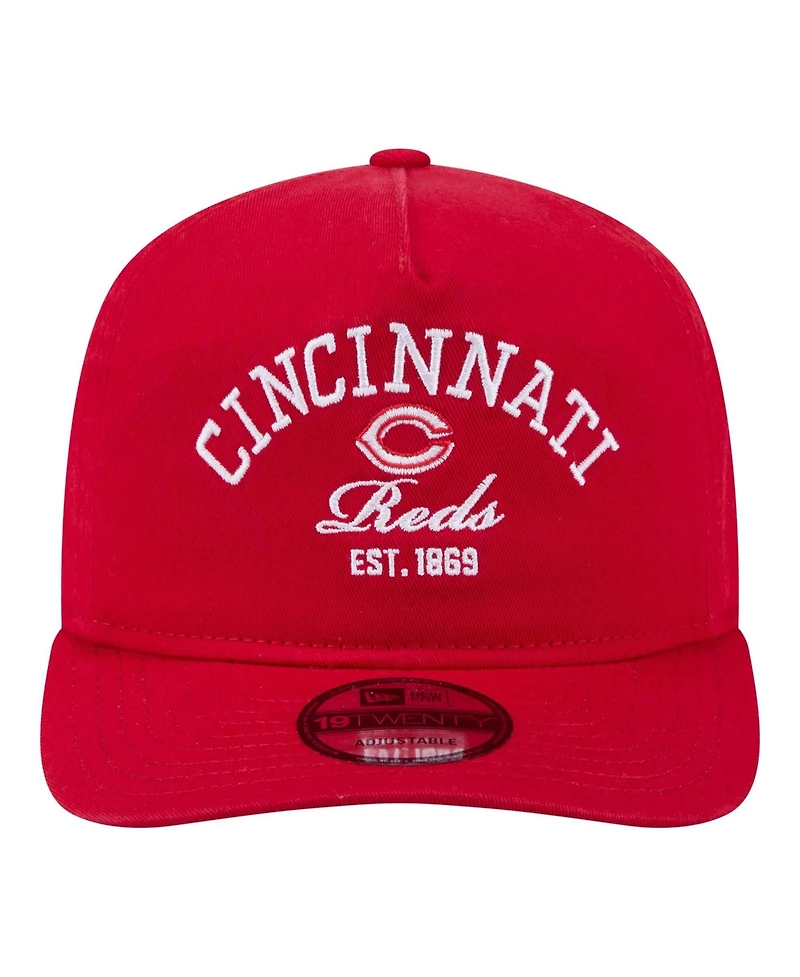 New Era Men's Red Cincinnati Reds Stacked 19TWENTY Adjustable Hat