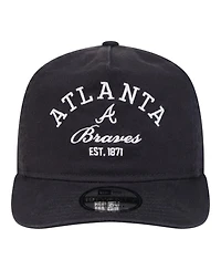 New Era Men's Navy Atlanta Braves Stacked 19TWENTY Adjustable Hat