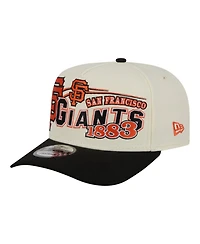New Era Men's Cream/Black San Francisco Giants Classic A-Frame 9FIFTY Snapback Hat