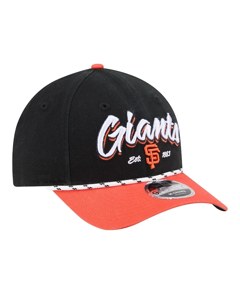 New Era Men's Black/Orange San Francisco Giants Team Loyal 9FORTY M-Crown Adjustable Hat