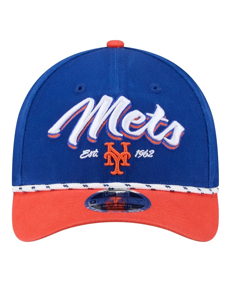 New Era Men's Royal/Orange New York Mets Team Loyal 9FORTY M-Crown Adjustable Hat