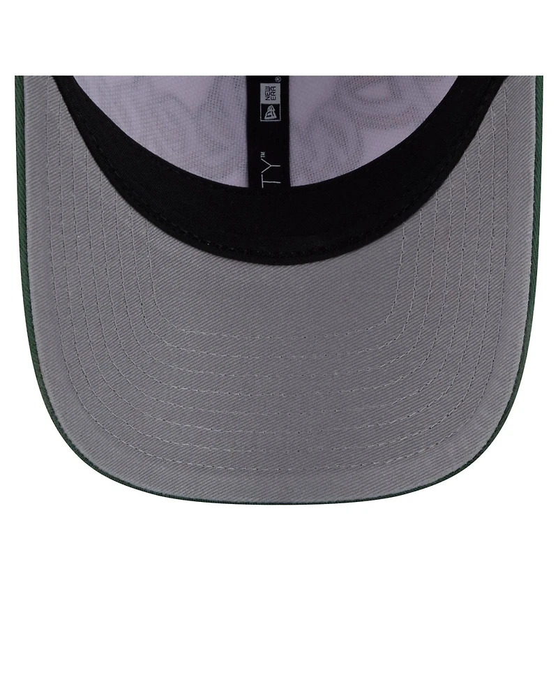 New Era Men's White Green Bay Packers Team Loyal A-Frame 9FORTY Adjustable Hat