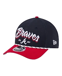 New Era Men's Navy/Red Atlanta Braves Team Loyal 9FORTY M-Crown Adjustable Hat