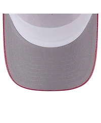 New Era Men's Light Beige/Red Philadelphia Phillies Frayed M-Crown A-Frame 9FORTY Trucker Adjustable Hat
