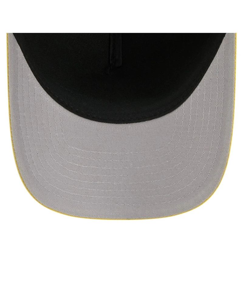 New Era Men's Black/Gold Pittsburgh Steelers 9FORTY Felt A-Frame Adjustable Hat
