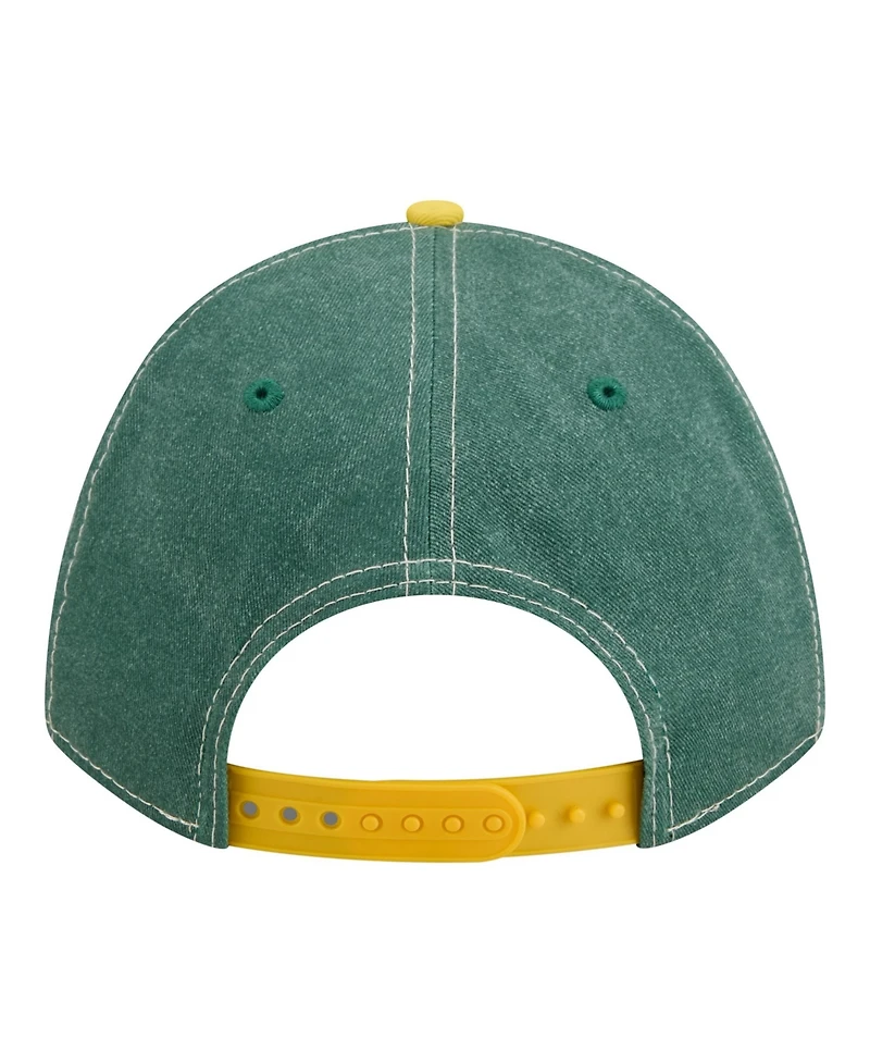 New Era Men's Green/Gold Green Bay Packers 9FORTY Felt A-Frame Adjustable Hat