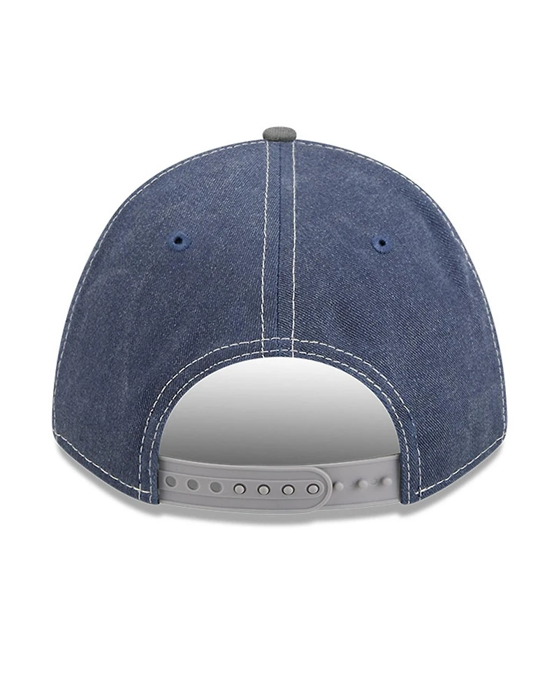 New Era Men's Navy/Gray Dallas Cowboys 9FORTY Felt A-Frame Adjustable Hat