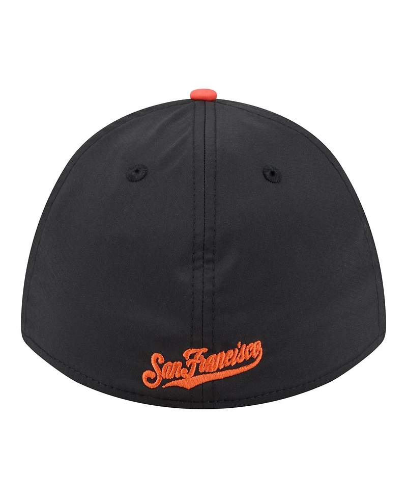 New Era Men's Black/Orange San Francisco Giants Rope M-Crown A-Frame 39THIRTY Flex Hat