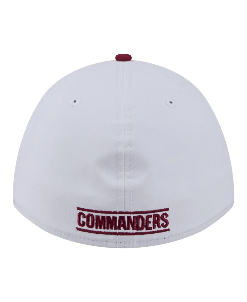 New Era Men's Gray/Burgundy Washington Commanders Patch 39THIRTY A-Frame M-Crown Perforated Flex Hat