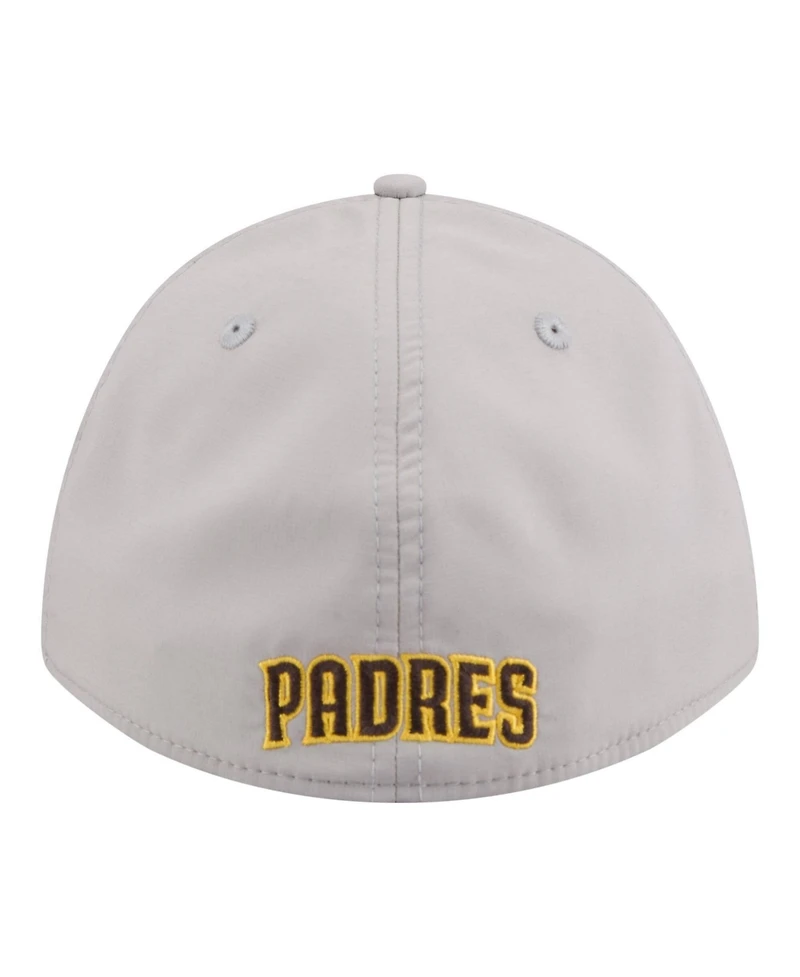 New Era Men's Gray San Diego Padres Patch 39THIRTY A-Frame M-Crown Perforated Flex Hat