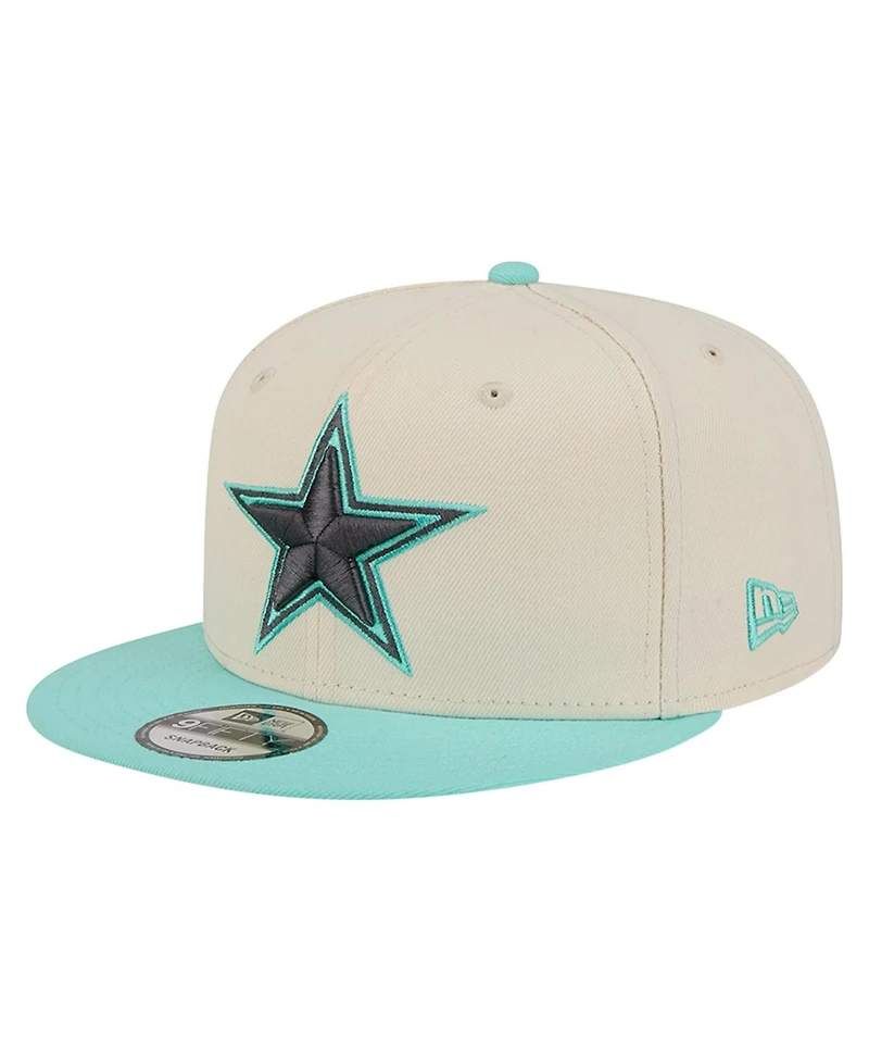 New Era Men's Cream/Light Blue Dallas Cowboys Two-Tone Color Pack 9FIFTY Snapback Hat