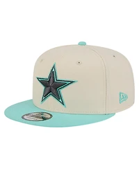 New Era Men's Cream/Light Blue Dallas Cowboys Two-Tone Color Pack 9FIFTY Snapback Hat