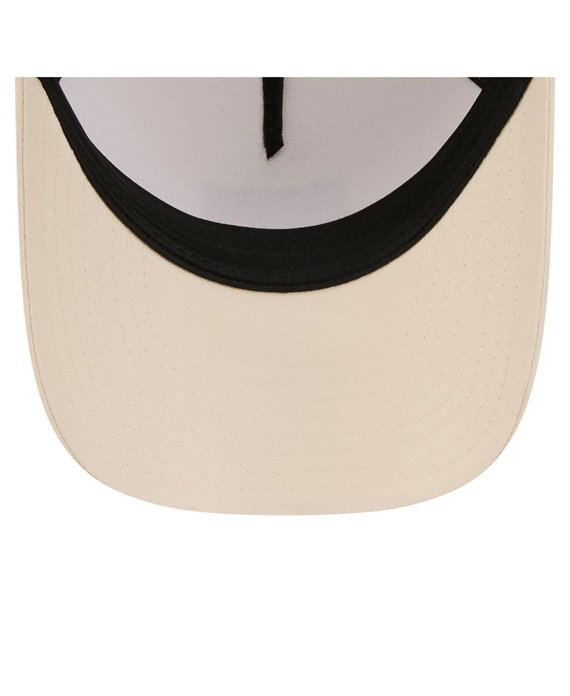 New Era Women's Light Beige San Francisco Giants Tonal Patch 9FORTY M-Crown A-Frame Trucker Adjustable Hat