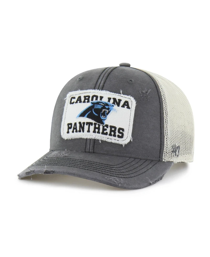 '47 Brand Men's Charcoal Carolina Panthers Egremont Well-Worn Adjustable Trucker Hat