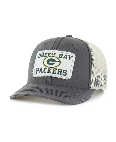 '47 Brand Men's Charcoal Green Bay Packers Egremont Well-Worn Adjustable Trucker Hat