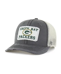'47 Brand Men's Charcoal Green Bay Packers Egremont Well-Worn Adjustable Trucker Hat