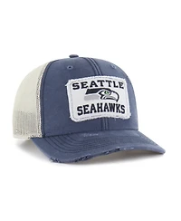 '47 Brand Men's Navy Seattle Seahawks Egremont Well-Worn Adjustable Trucker Hat