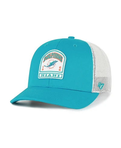 '47 Brand Men's Aqua Miami Dolphins Headstone Trucker Adjustable Hat