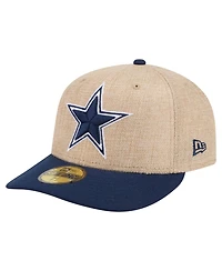 New Era Men's Natural/Navy Dallas Cowboys Pre-Curved Twine 59FIFTY Fitted Hat