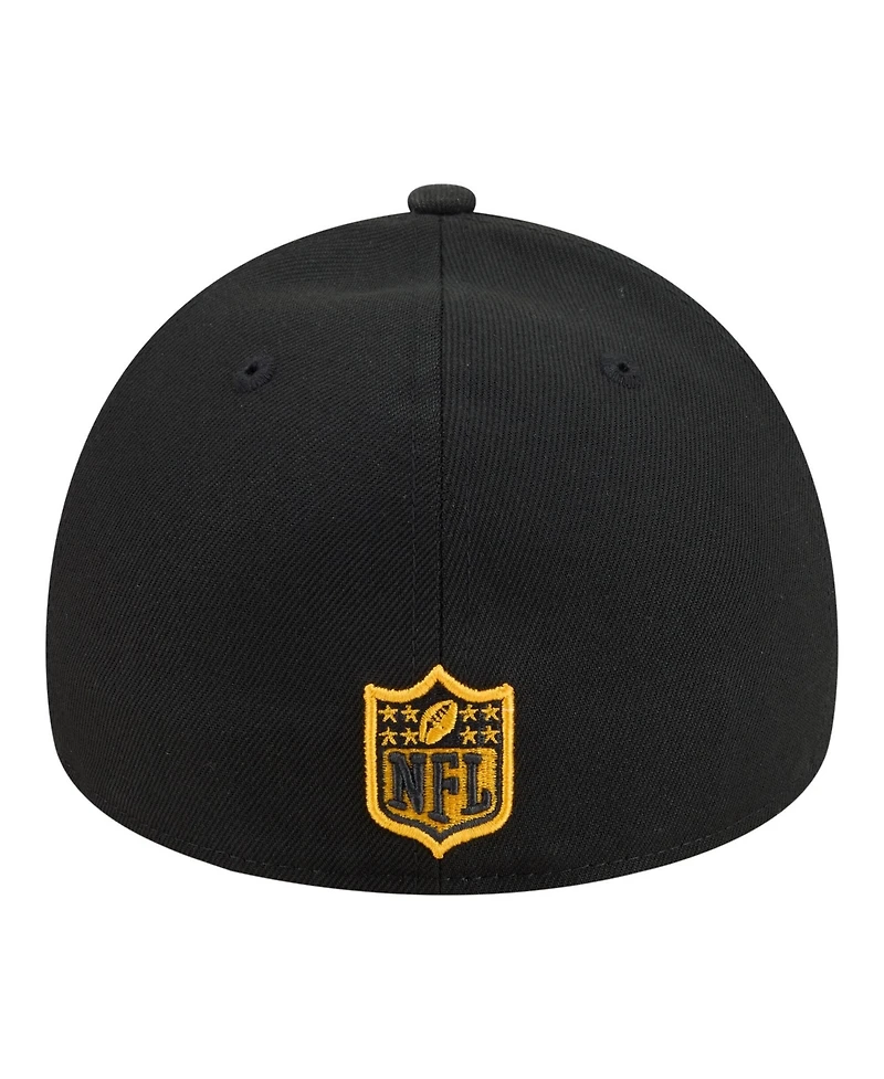 New Era Men's Black Pittsburgh Steelers A-Frame 59FORTY Fitted Hat