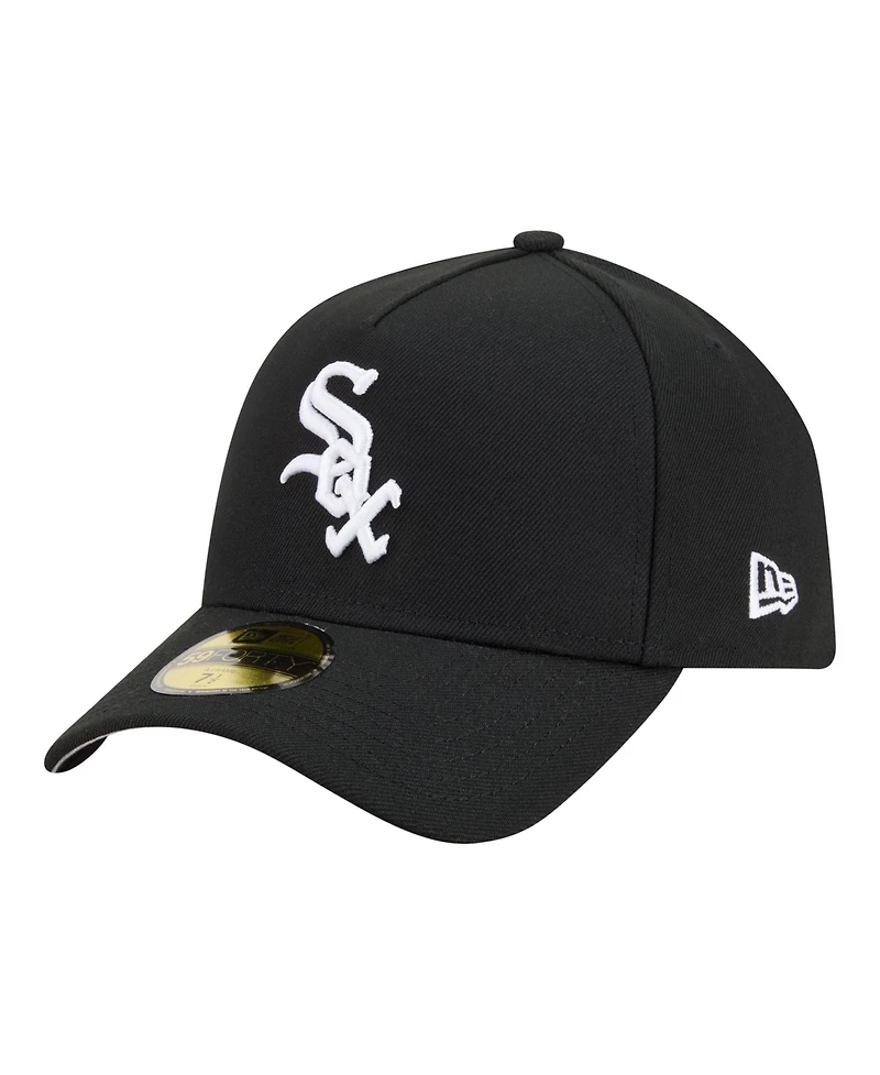 New Era Men's Black Chicago White Sox A-Frame 59FORTY Fitted Hat