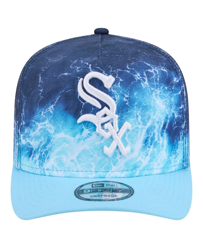 New Era Men's Light Blue Chicago White Sox Deep Water Pre-Curved 9FIFTY A-Frame Snapback Hat